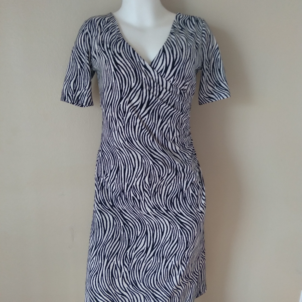 Josephine Zebra pattern dress Size Petite Small Made in Northern Mariana